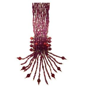 SALE WKND!! Silver and ruby statement necklace